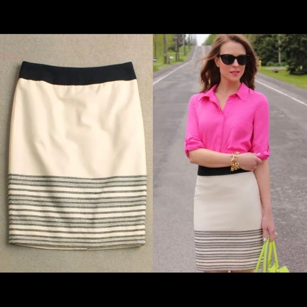 J. Crew Horizon Stripe Pencil Skirt